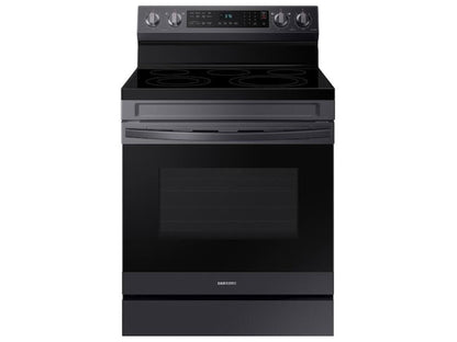 SAMSUNG 6.3 cu. ft. Smart Freestanding Electric Range with No-Preheat Air Fry & Convection in Black Stainless Steel - NE63A6511SG-KT
