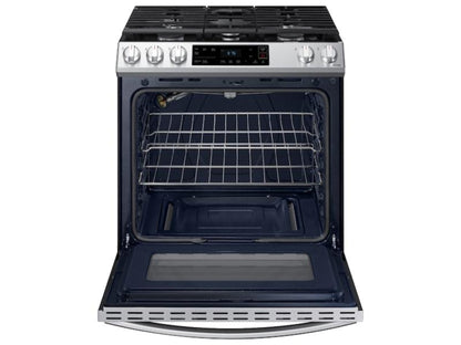 SAMSUNG 6.0 cu ft. Smart Slide-in Gas Range in Stainless Steel - NX60T8111SS-KT