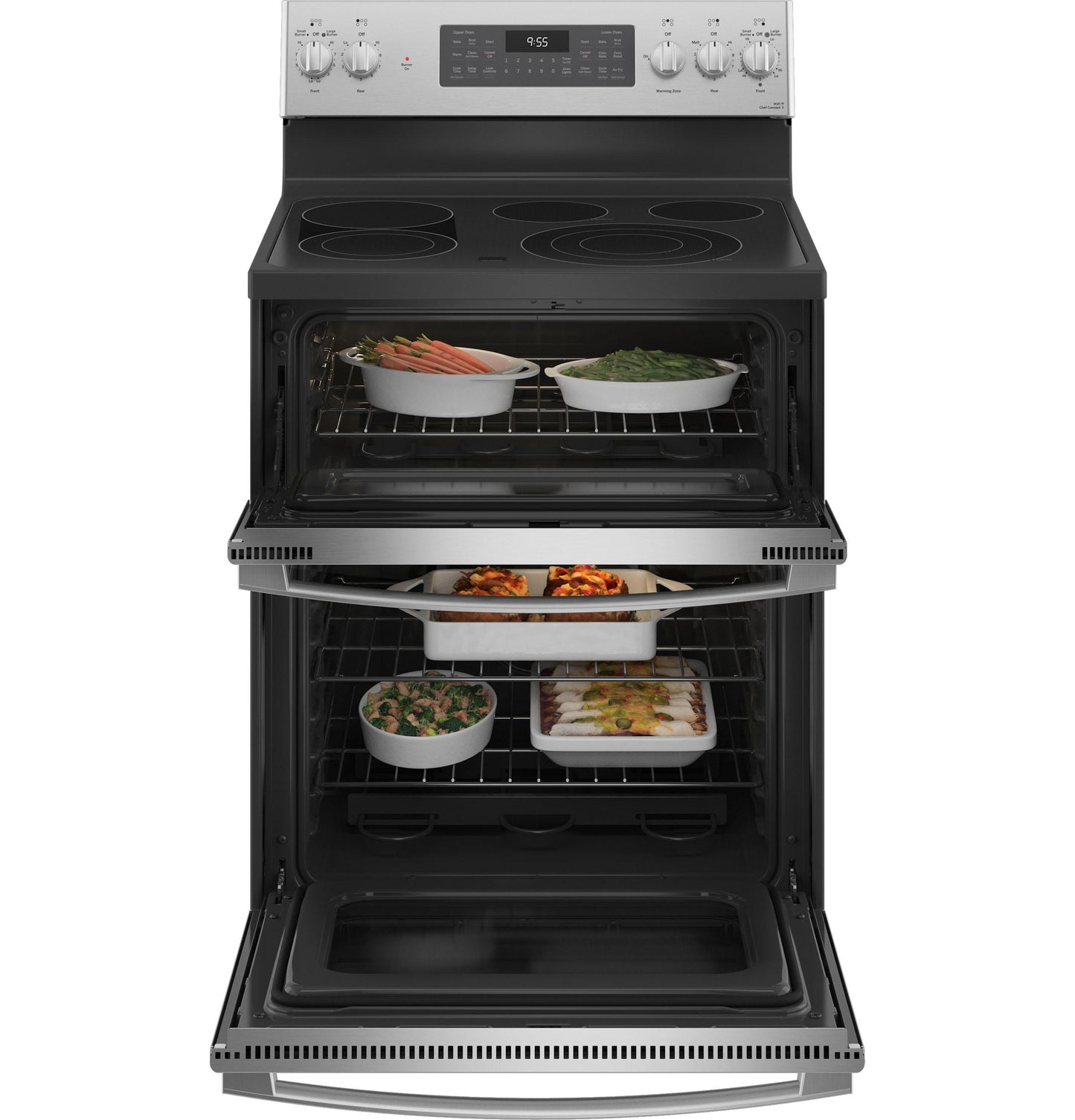 GE APPLIANCES PB965YPFS GE Profile™ 30" Smart Free-Standing Electric Double Oven Convection Range with No Preheat Air Fry - PB965YPFS-KT