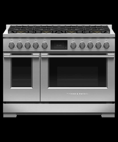 FISHER & PAYKEL RDV3488N Dual Fuel Range, 48", 8 Burners, Self-cleaning - RDV3488N-KT