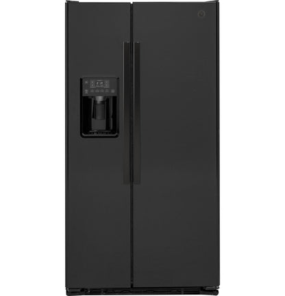GE APPLIANCES GZS22DGJBB GE® 21.9 Cu. Ft. Counter-Depth Side-By-Side Refrigerator - GZS22DGJBB-KT