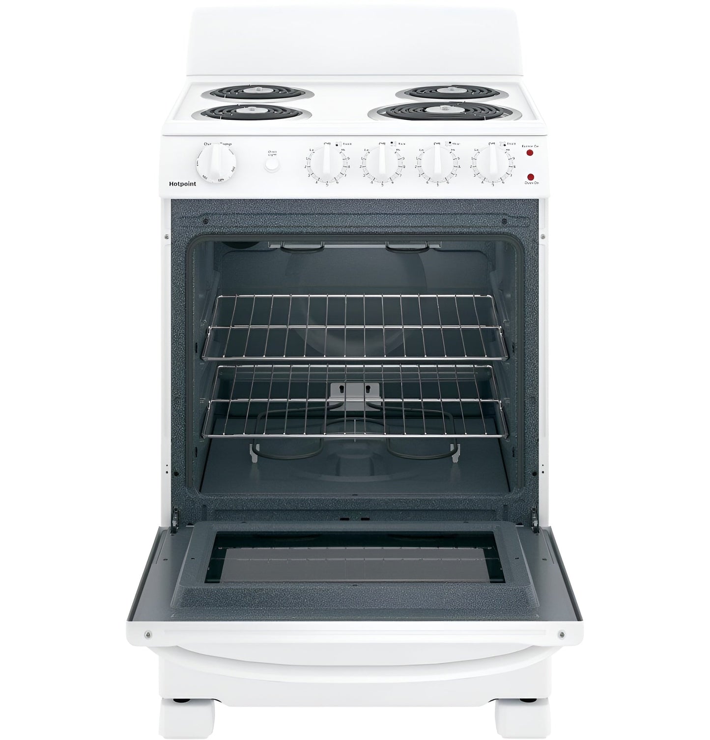 HOTPOINT RAS240DMWW Hotpoint 24" Electric Free-Standing Front-Control Range - RAS240DMWW-KT