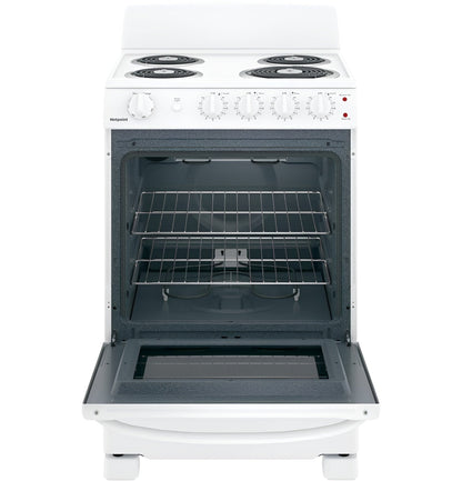 HOTPOINT RAS240DMWW Hotpoint 24" Electric Free-Standing Front-Control Range - RAS240DMWW-KT