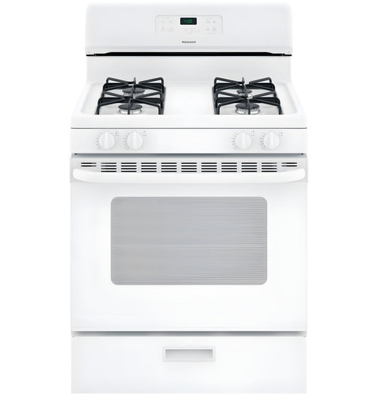 HOTPOINT  30" Free-Standing Standard Clean Gas Range - RGBS400DMWW-KT