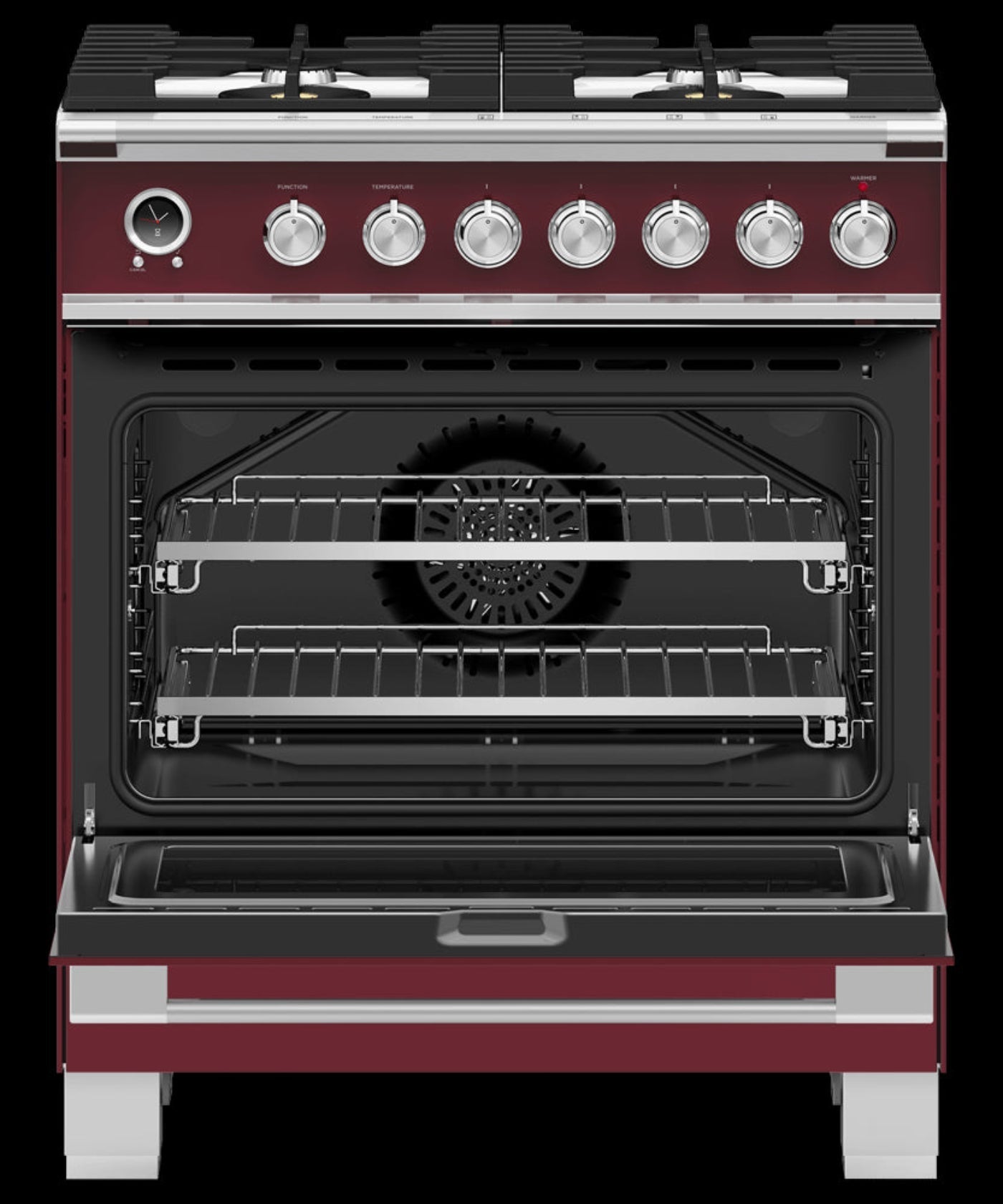 FISHER & PAYKEL OR30SCG6R1 Dual Fuel Range, 30", 4 Burners, Self-cleaning - OR30SCG6R1-KT