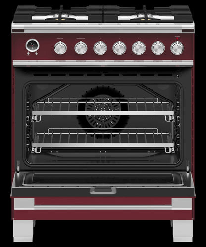 FISHER & PAYKEL OR30SCG6R1 Dual Fuel Range, 30", 4 Burners, Self-cleaning - OR30SCG6R1-KT