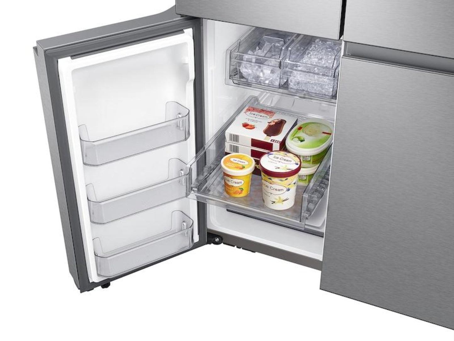 Samsung - RF29A9671SR - 29 cu. ft. Smart 4-Door Flex™ refrigerator with Beverage Center and a Dual Ice Maker with Ice Bites in Stainless Steel - RF29A9671SR-KT