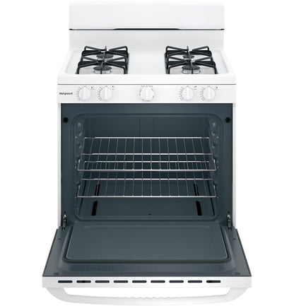 HOTPOINT RGBS300DMWW Hotpoint 30" Free-Standing Gas Range - RGBS300DMWW-KT