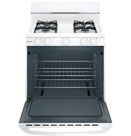 HOTPOINT RAS240DMWW Hotpoint 24" Electric Free-Standing Front-Control Range - RAS240DMWW-KT