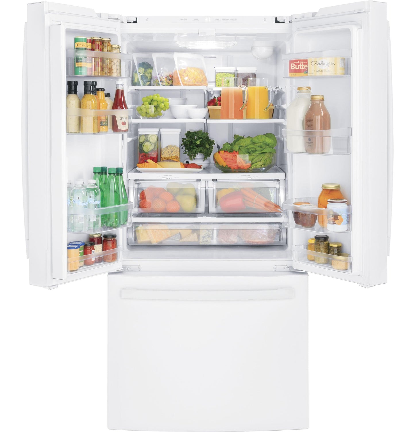 GE APPLIANCES GNE25JGKWW GE® ENERGY STAR® 24.7 Cu. Ft. French-Door Refrigerator - GNE25JGKWW-KT