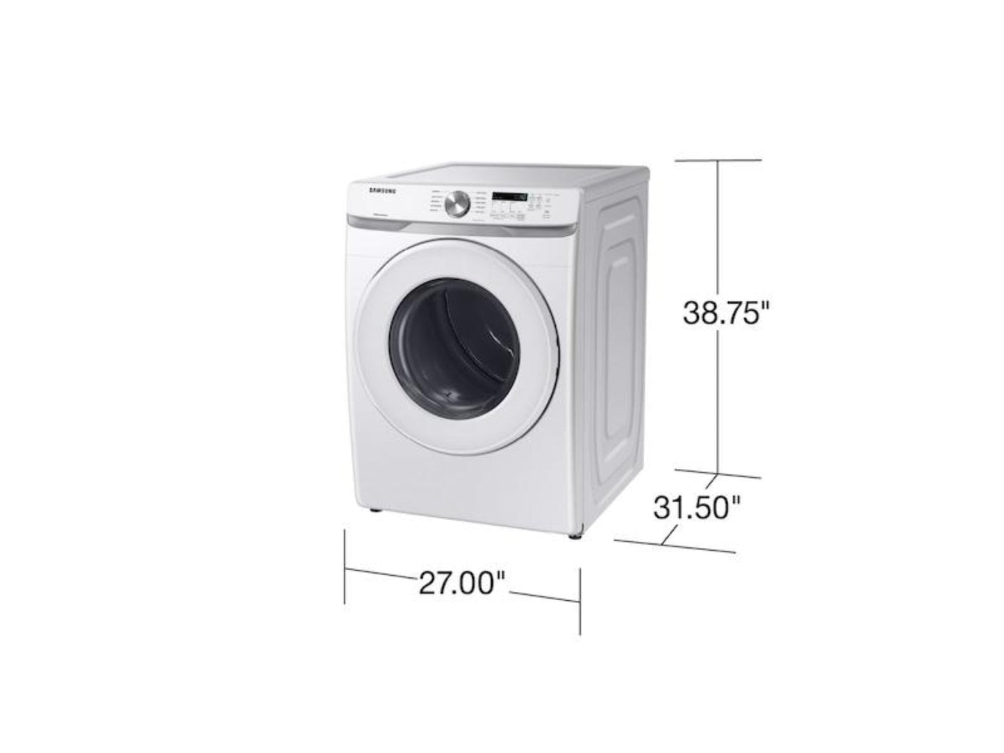 SAMSUNG DVG45T6000W 7.5 cu. ft. Gas Dryer with Sensor Dry in White - DVG45T6000W-KT