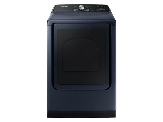 SAMSUNG 7.4 cu. ft. Smart Electric Dryer with Pet Care Dry and Steam Sanitize+ in Brushed Navy - DVE54CG7150D-KT