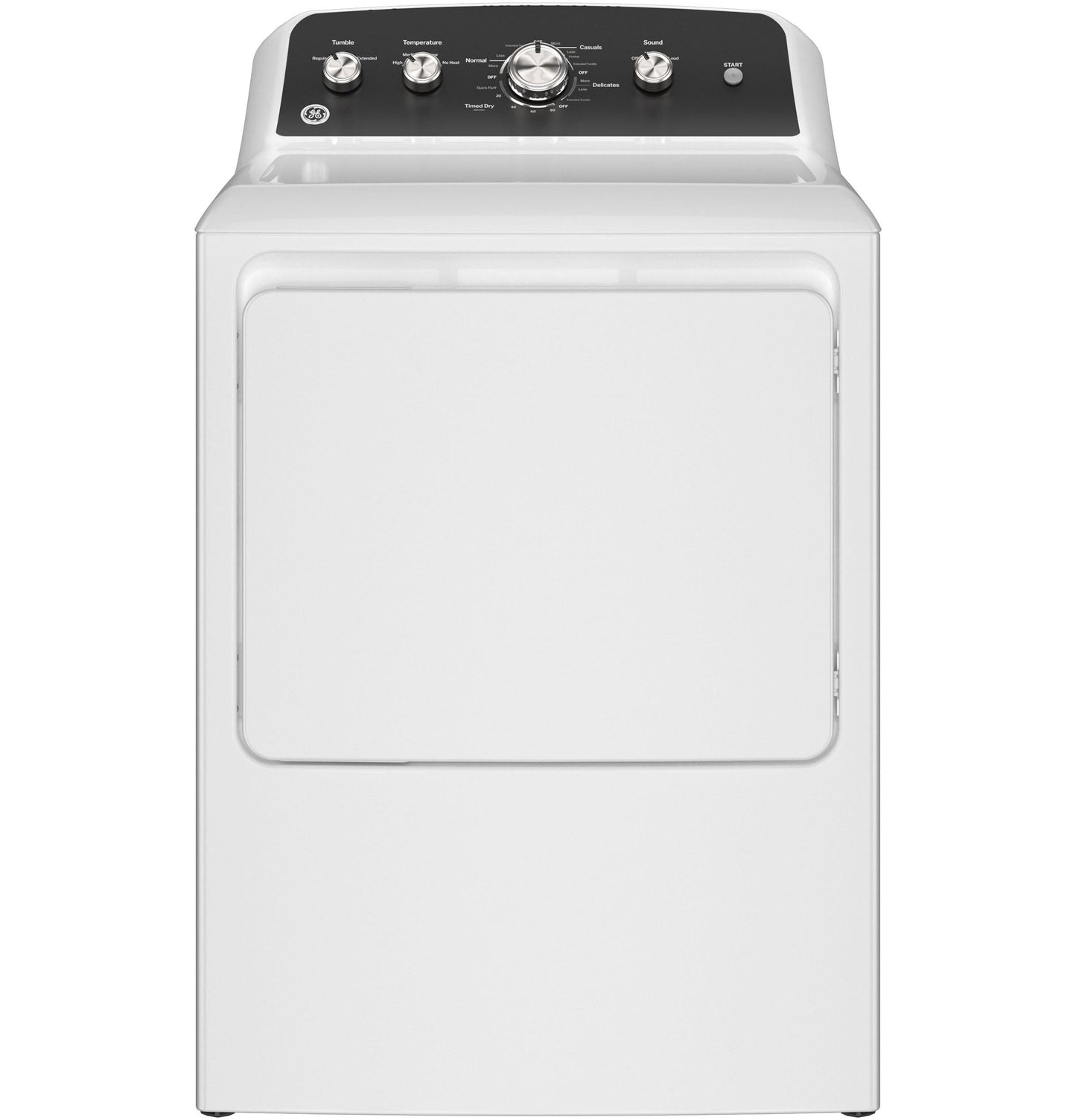 GE APPLIANCES GTD48EASWWB GE(R) 7.2 cu. ft. Capacity Electric&#x00A0;Dryer with Up To 120 ft. Venting&#x00A0;and&#x00A0;Extended Tumble - GTD48EASWWB-KT