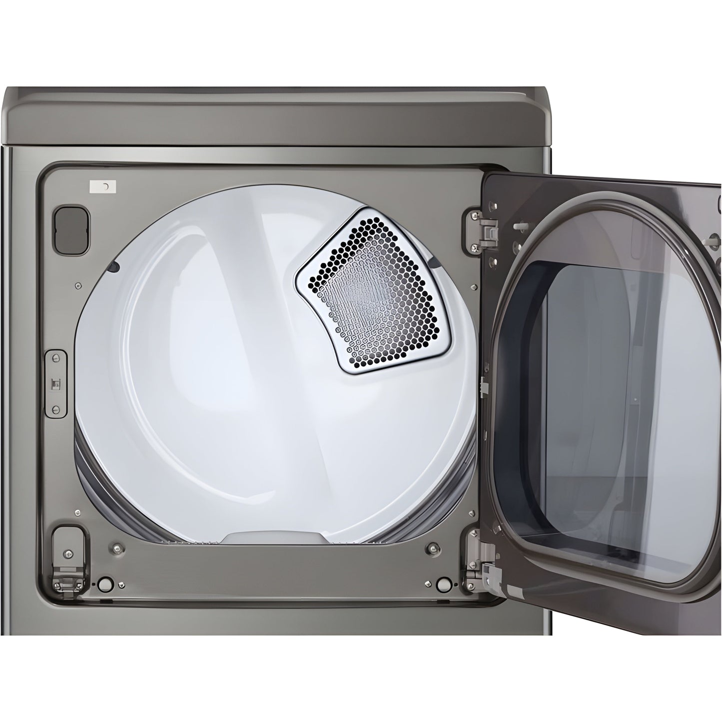 LG 7.3-Cu. Ft. Ultra Large Capacity Smart wi-fi Enabled Rear Control Gas Dryer with EasyLoad Door in Graphite Steel (DLG7401VE)