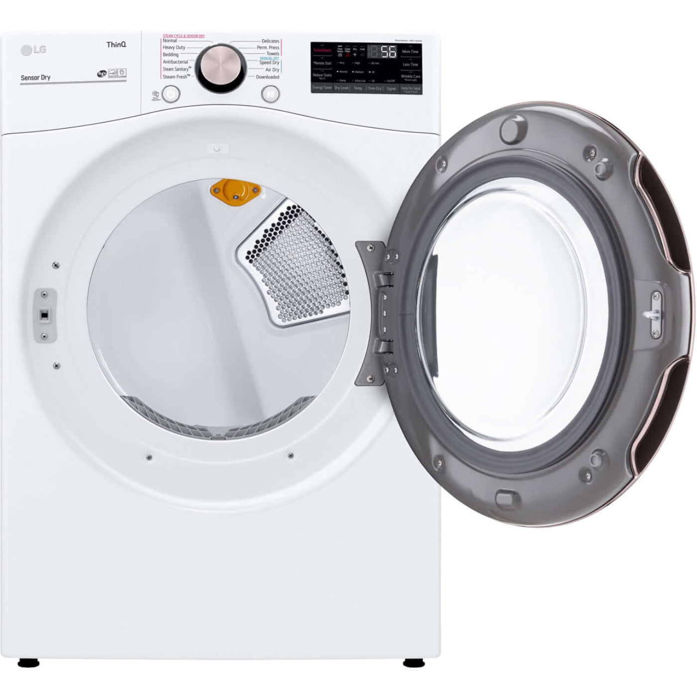 LG 27 In. 7.4-Cu. Ft. Front Load Gas Dryer with TurboSteam and Built-In Intelligence in White (DLGX4001W)