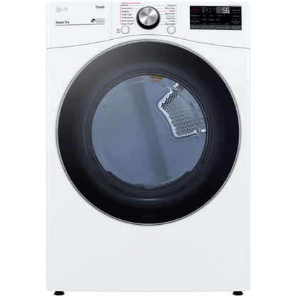 LG 27 In. 7.4-Cu. Ft. Front Load Gas Dryer with TurboSteam and Built-In Intelligence in White (DLGX4001W)
