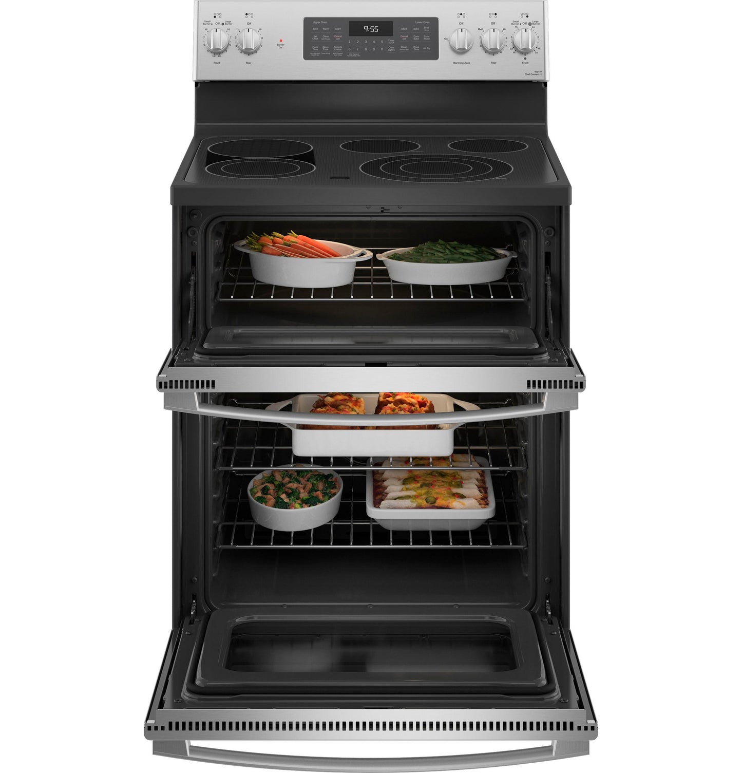 GE APPLIANCES PB965YPFS GE Profile™ 30" Smart Free-Standing Electric Double Oven Convection Range with No Preheat Air Fry - PB965YPFS-KT
