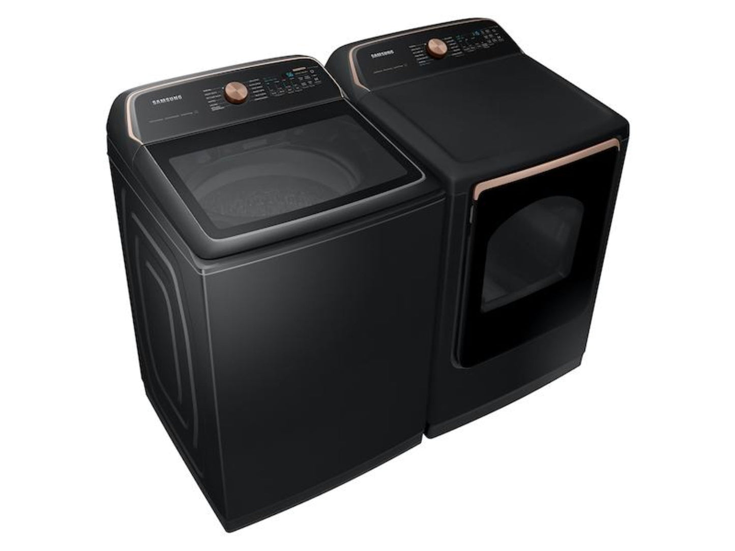SAMSUNG 7.4 cu. ft. Smart Electric Dryer with Pet Care Dry and Steam Sanitize+ in Brushed Black - DVE54CG7550V-KT