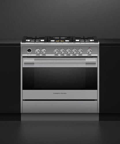 FISHER & PAYKEL OR36SDG6X1 Dual Fuel Range, 36", 5 Burners, Self-cleaning - OR36SDG6X1-KT