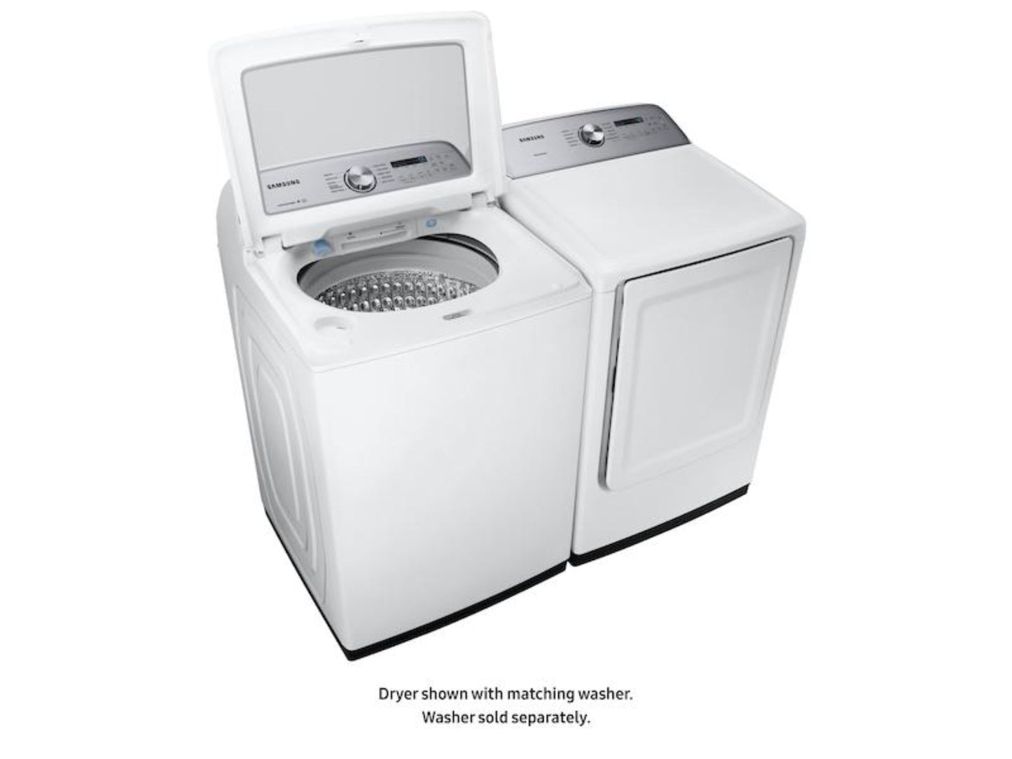 SAMSUNG DVE50R5200W 7.4 cu. ft. Electric Dryer with Sensor Dry in White - DVE50R5200W-KT