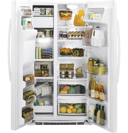 GE APPLIANCES GZS22DGJWW GE® 21.9 Cu. Ft. Counter-Depth Side-By-Side Refrigerator - GZS22DGJWW-KT