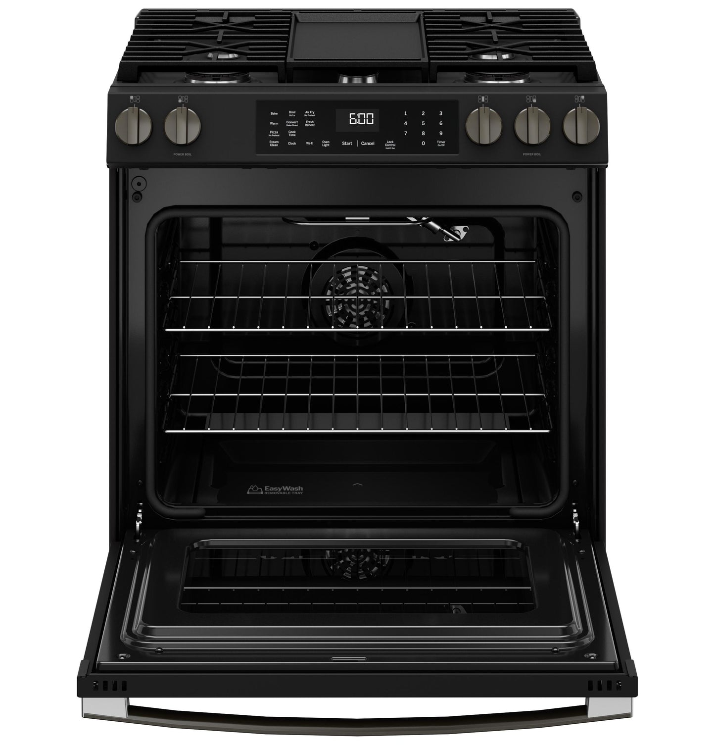 GE APPLIANCES GGS600AVDS GE(R) 30" Slide-In Front-Control Convection Gas Range with No Preheat Air Fry and EasyWash(TM) Oven Tray - GGS600AVDS-KT