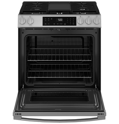 GE APPLIANCES GGS500PVSS GE(R) 30" Slide-In Front-Control Gas Range - GGS500PVSS-KT