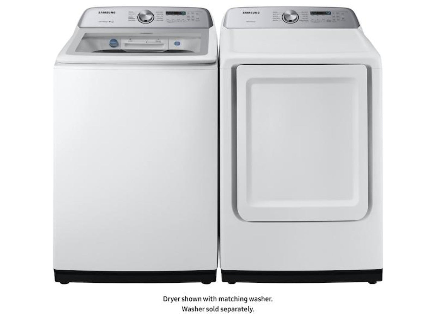 SAMSUNG DVE50R5200W 7.4 cu. ft. Electric Dryer with Sensor Dry in White - DVE50R5200W-KT