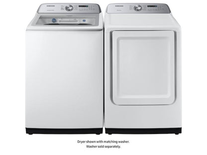 SAMSUNG DVE50R5200W 7.4 cu. ft. Electric Dryer with Sensor Dry in White - DVE50R5200W-KT