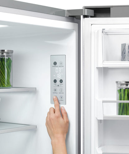 FISHER & PAYKEL RF203QDUVX1 Freestanding Quad Door Refrigerator Freezer, 36", 18.9 cu ft, Ice & Water - RF203QDUVX1-KT