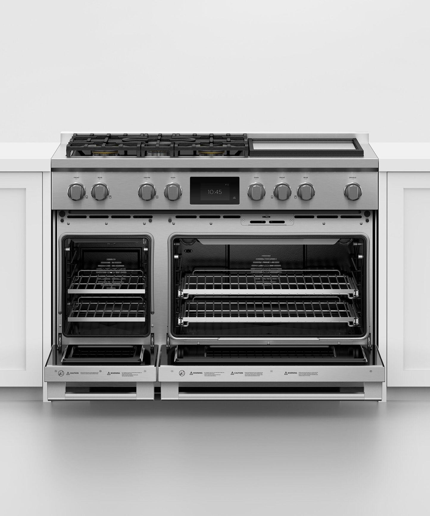FISHER & PAYKEL RDV3485GDL Dual Fuel Range, 48", 5 Burners with Griddle, Self-cleaning, LPG - RDV3485GDL-KT