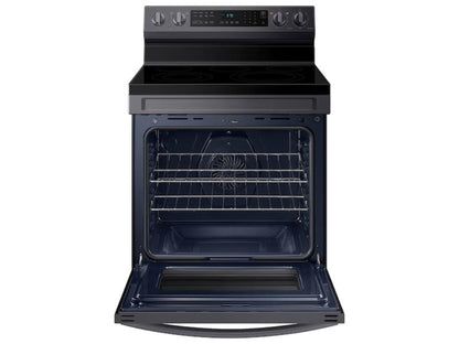 SAMSUNG 6.3 cu. ft. Smart Freestanding Electric Range with No-Preheat Air Fry & Convection in Black Stainless Steel - NE63A6511SG-KT