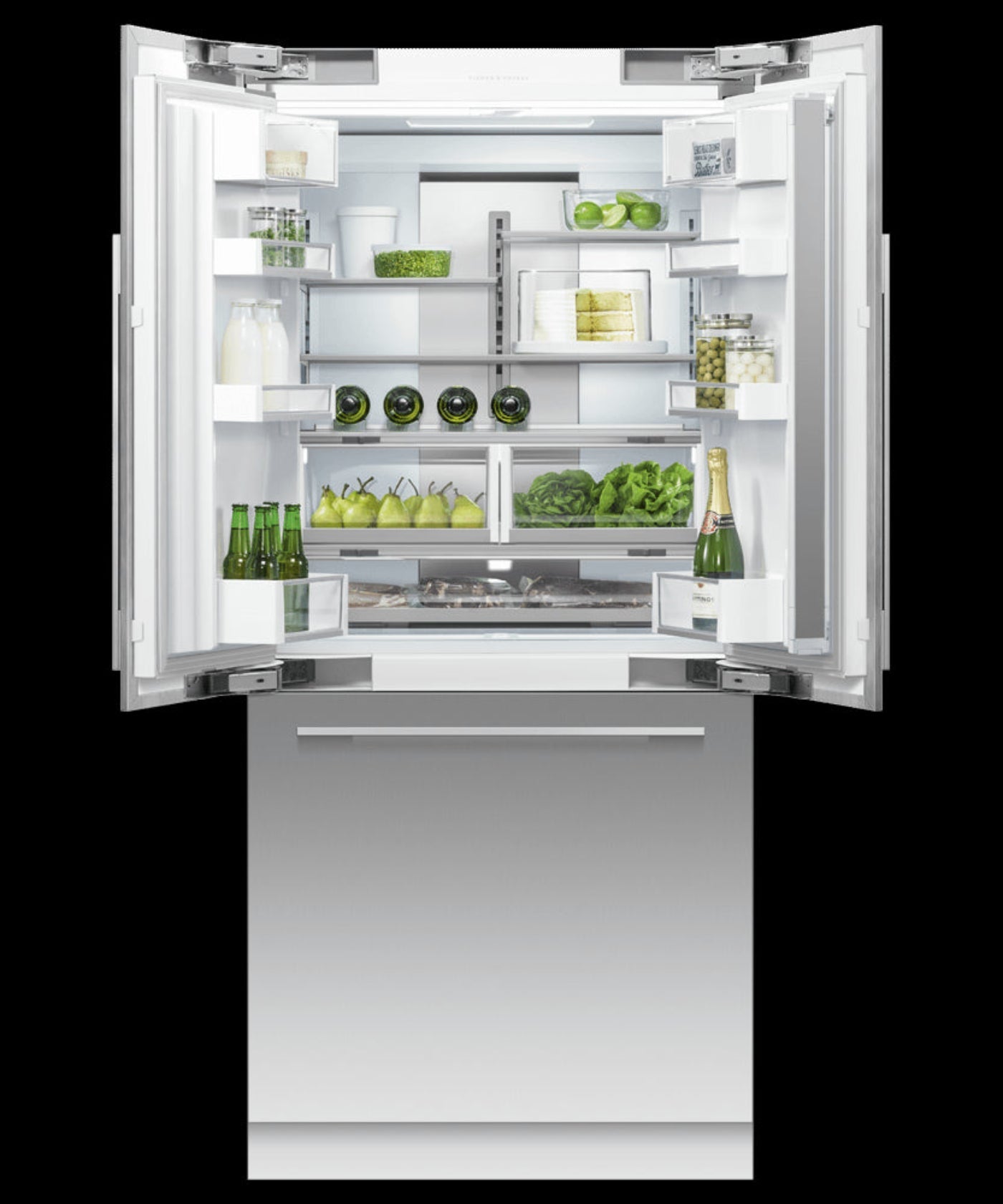 FISHER & PAYKEL RS36A80U1N Integrated French Door Refrigerator Freezer, 36", Ice & Water - RS36A80U1N-KT