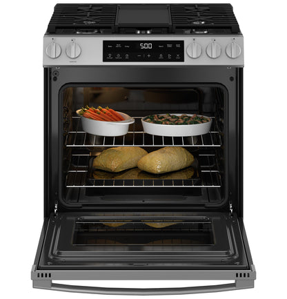 GE APPLIANCES GGS500SVSS GE(R) 30" Slide-In Front Control Gas Range - GGS500SVSS-KT