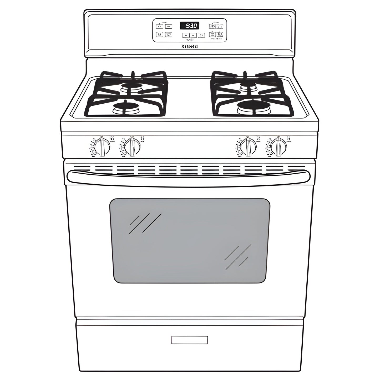 HOTPOINT  30" Free-Standing Standard Clean Gas Range - RGBS400DMBB-KT