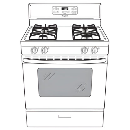 HOTPOINT  30" Free-Standing Standard Clean Gas Range - RGBS400DMBB-KT