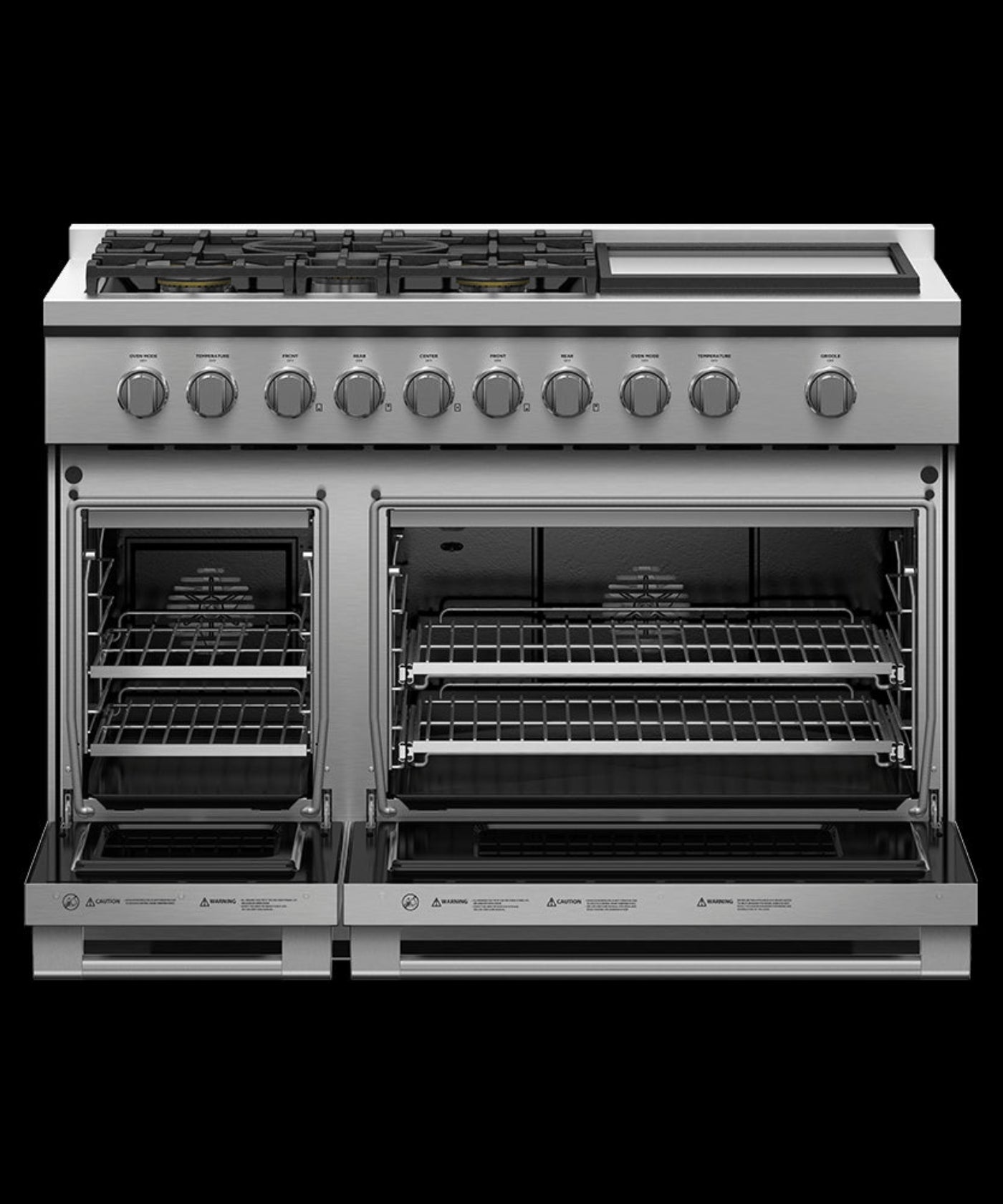 FISHER & PAYKEL RGV3485GDN Gas Range, 48", 5 Burners with Griddle - RGV3485GDN-KT