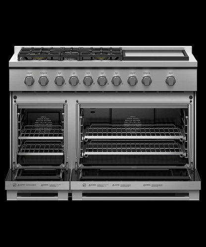 FISHER & PAYKEL RGV3485GDN Gas Range, 48", 5 Burners with Griddle - RGV3485GDN-KT