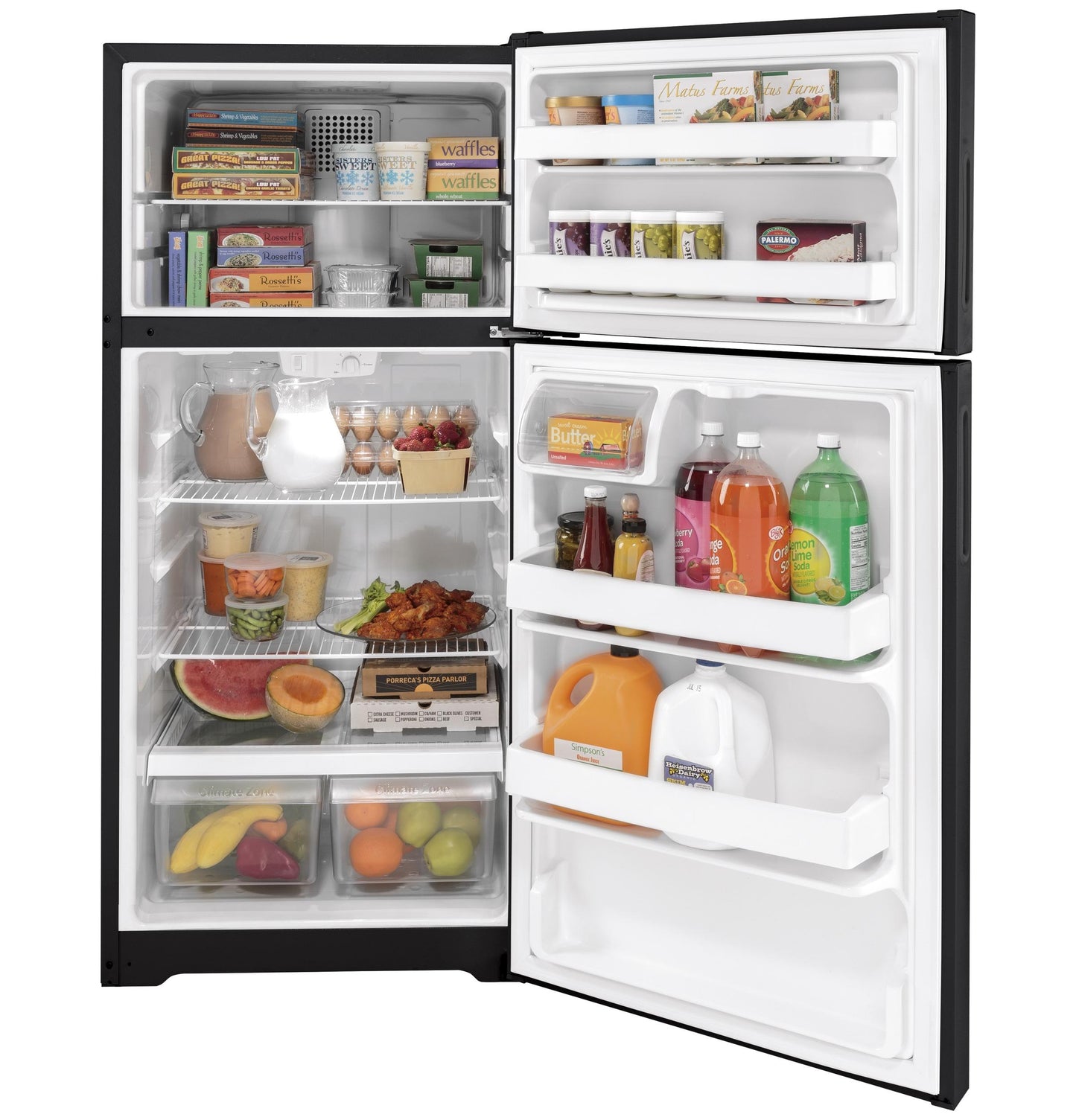HOTPOINT 15.6 Cu. Ft. Recessed Handle Top-Freezer Refrigerator - HPS16BTNRBB-KT