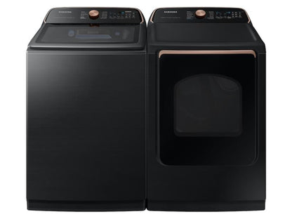 SAMSUNG 7.4 cu. ft. Smart Electric Dryer with Pet Care Dry and Steam Sanitize+ in Brushed Black - DVE54CG7550V-KT