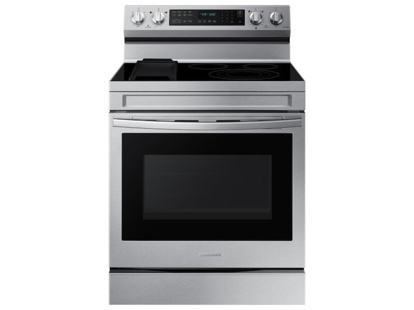 SAMSUNG 6.3 cu. ft. Smart Freestanding Electric Range with No-Preheat Air Fry, Convection+ & Griddle in Stainless Steel - NE63A6711SS-KT