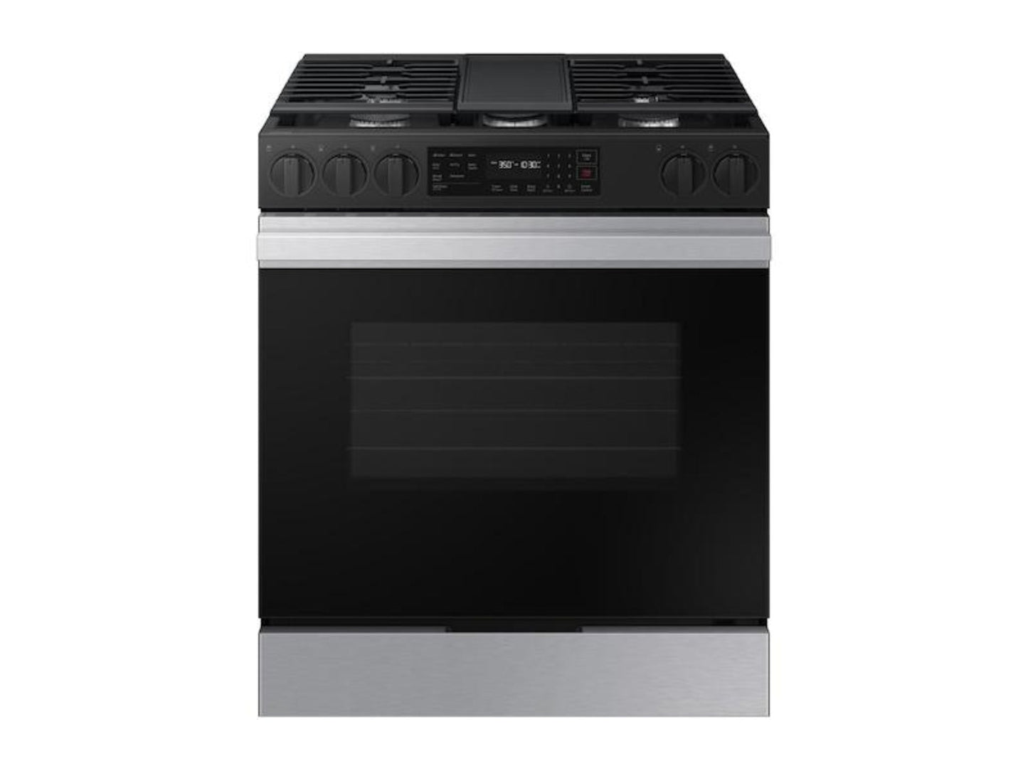 SAMSUNG Bespoke 6.0 cu. ft. Smart Slide-In Gas Range with Air Fry & Precision Knobs in Stainless Steel - NSG6DG8300SR-KT