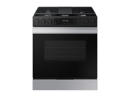 SAMSUNG Bespoke 6.0 cu. ft. Smart Slide-In Gas Range with Air Fry & Precision Knobs in Stainless Steel - NSG6DG8300SR-KT