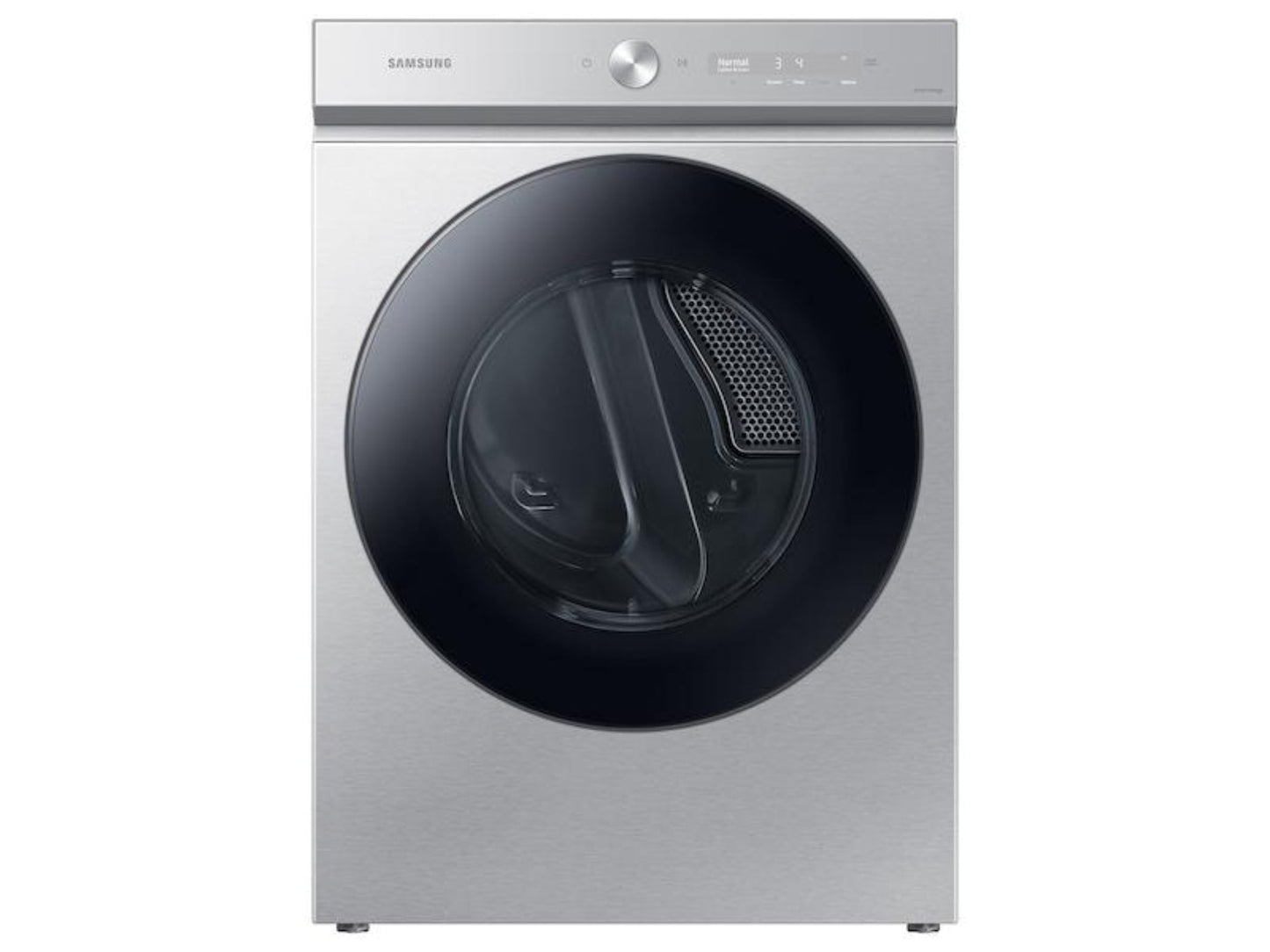 SAMSUNG Bespoke 7.6 cu. ft. Ultra Capacity Electric Dryer with Super Speed Dry and AI Smart Dial in Silver Steel - DVE53BB8700TA3-KT