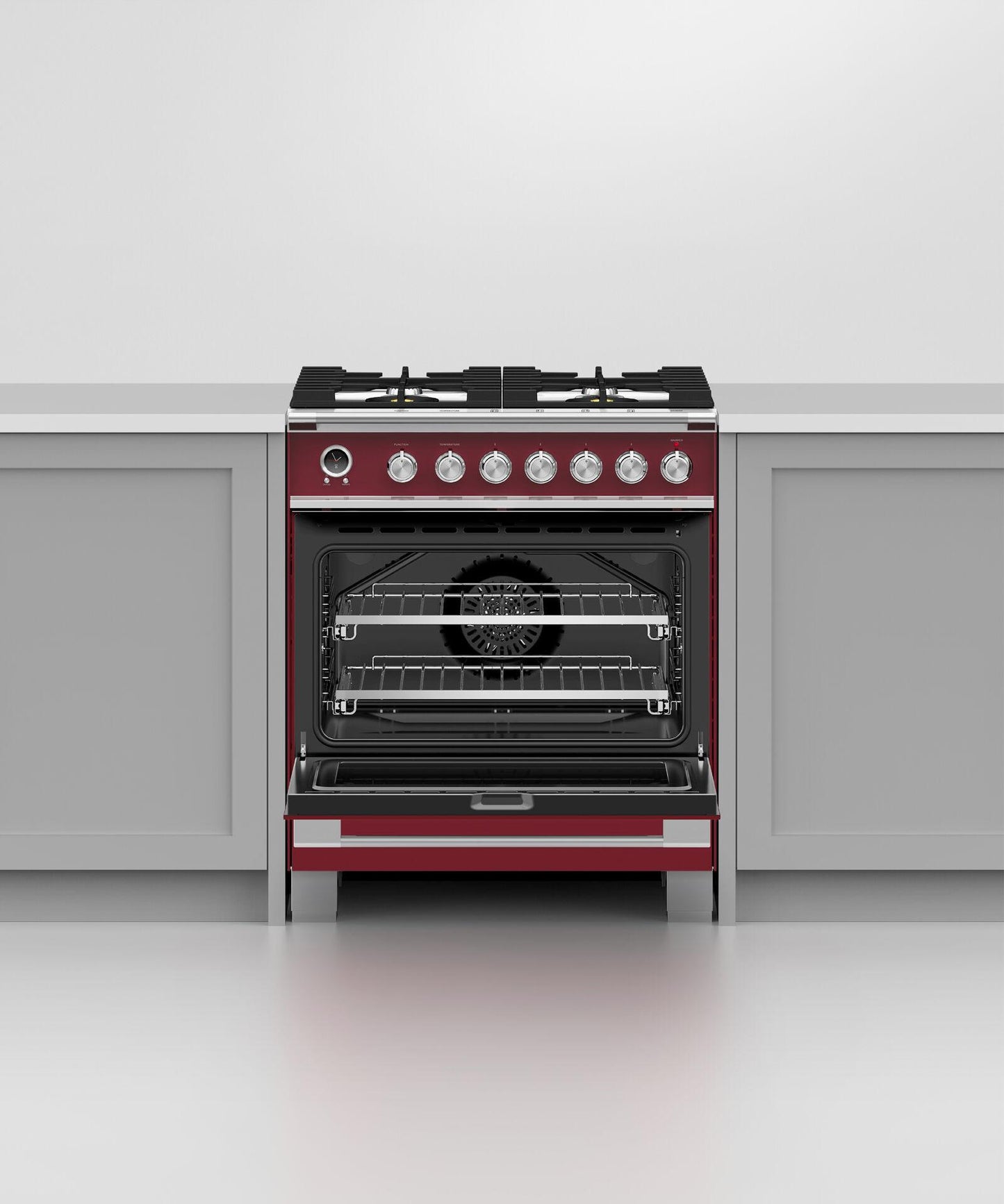 FISHER & PAYKEL OR30SCG6R1 Dual Fuel Range, 30", 4 Burners, Self-cleaning - OR30SCG6R1-KT
