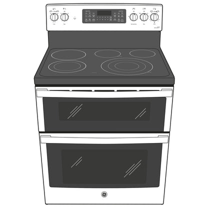 GE APPLIANCES PB965YPFS GE Profile™ 30" Smart Free-Standing Electric Double Oven Convection Range with No Preheat Air Fry - PB965YPFS-KT