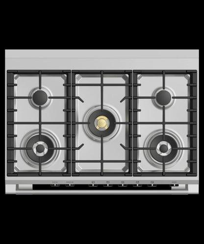 FISHER & PAYKEL OR36SCG6B1 Dual Fuel Range, 36", 5 Burners, Self-cleaning - OR36SCG6B1-KT