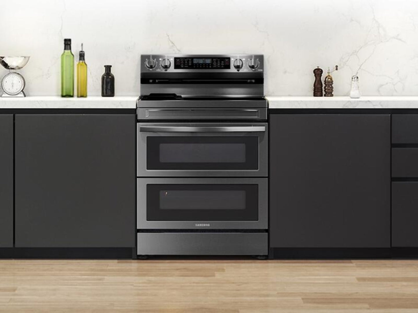 SAMSUNG 6.3 cu. ft. Smart Freestanding Electric Range with Flex Duo™ - NE63A6751SG-KT