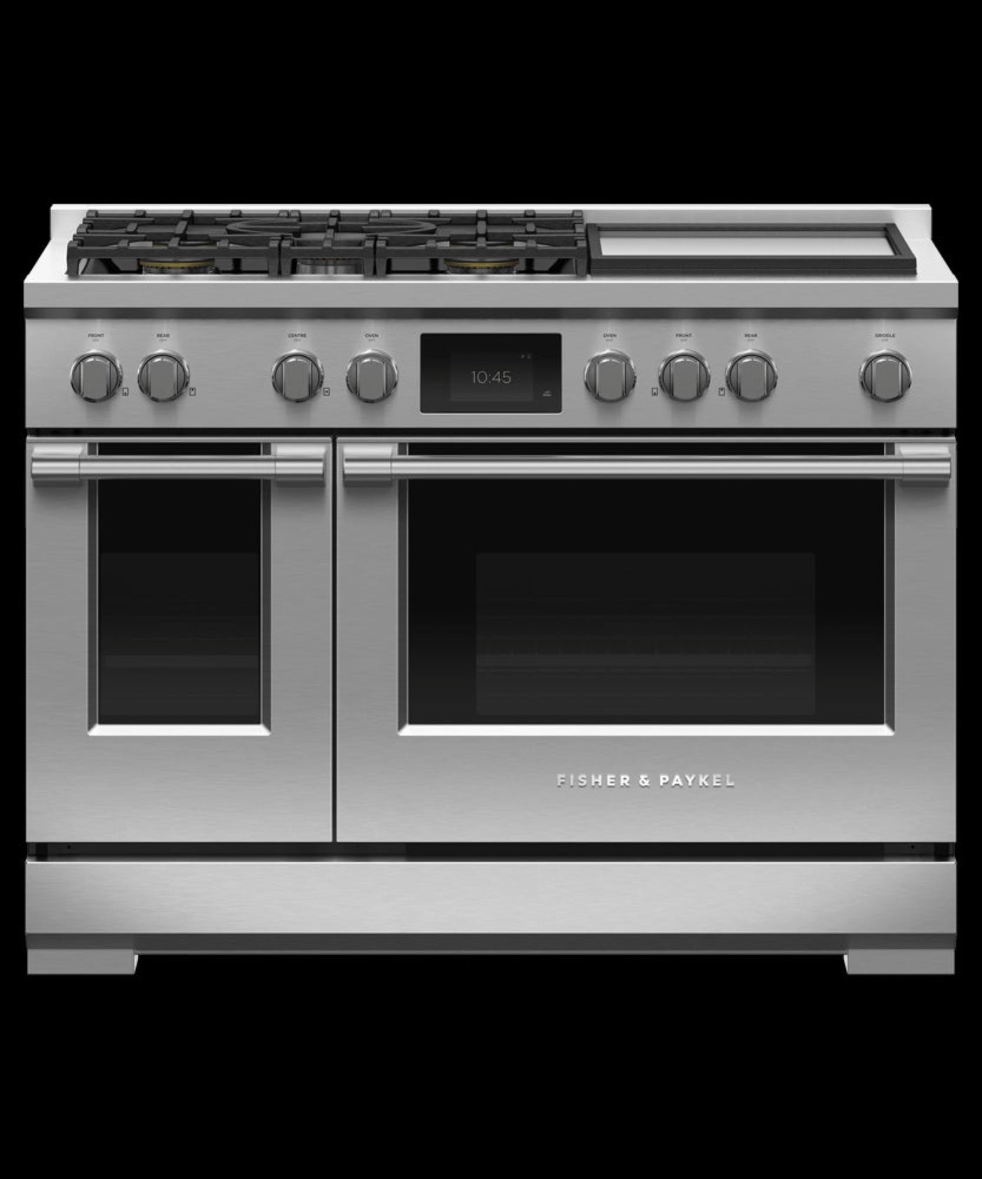 FISHER & PAYKEL RDV3485GDN Dual Fuel Range, 48", 5 Burners with Griddle, Self-cleaning - RDV3485GDN-KT