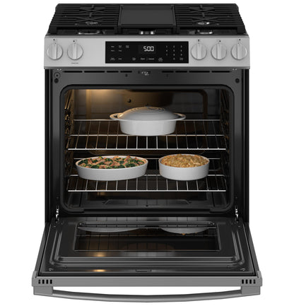 GE APPLIANCES GGS500PVSS GE(R) 30" Slide-In Front-Control Gas Range - GGS500PVSS-KT
